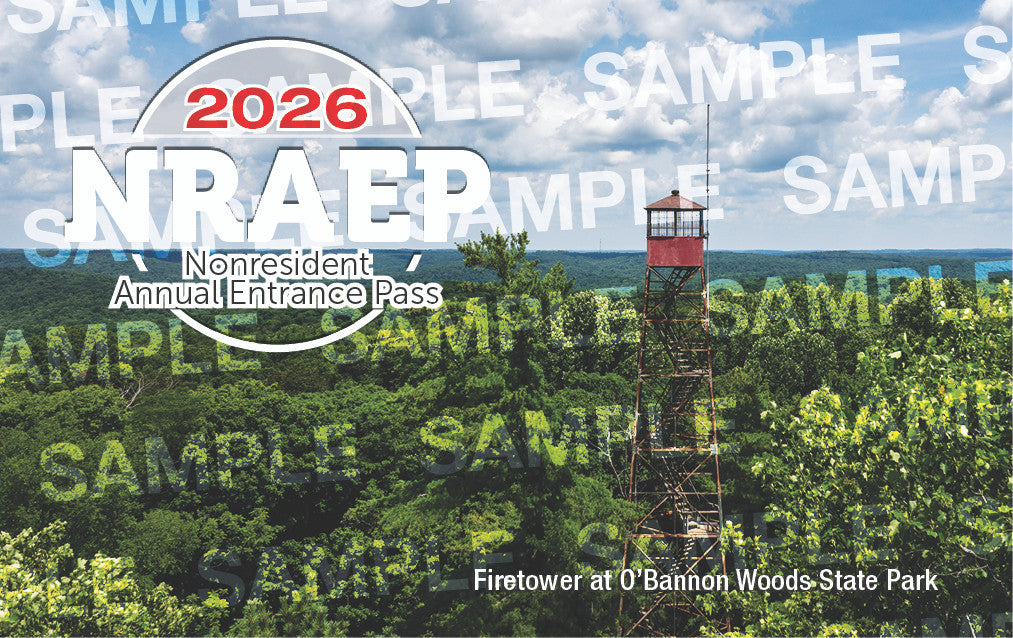 2026 NRAEP Nonresident Annual Entrance Pass with firetower and forest background