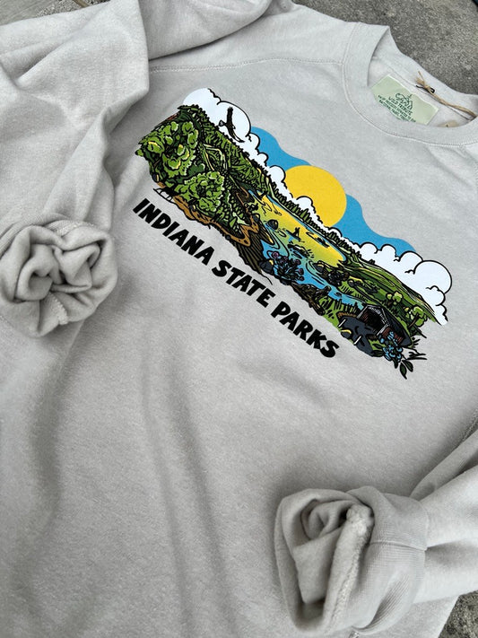 Wild Tribute Indiana State Parks Crewneck