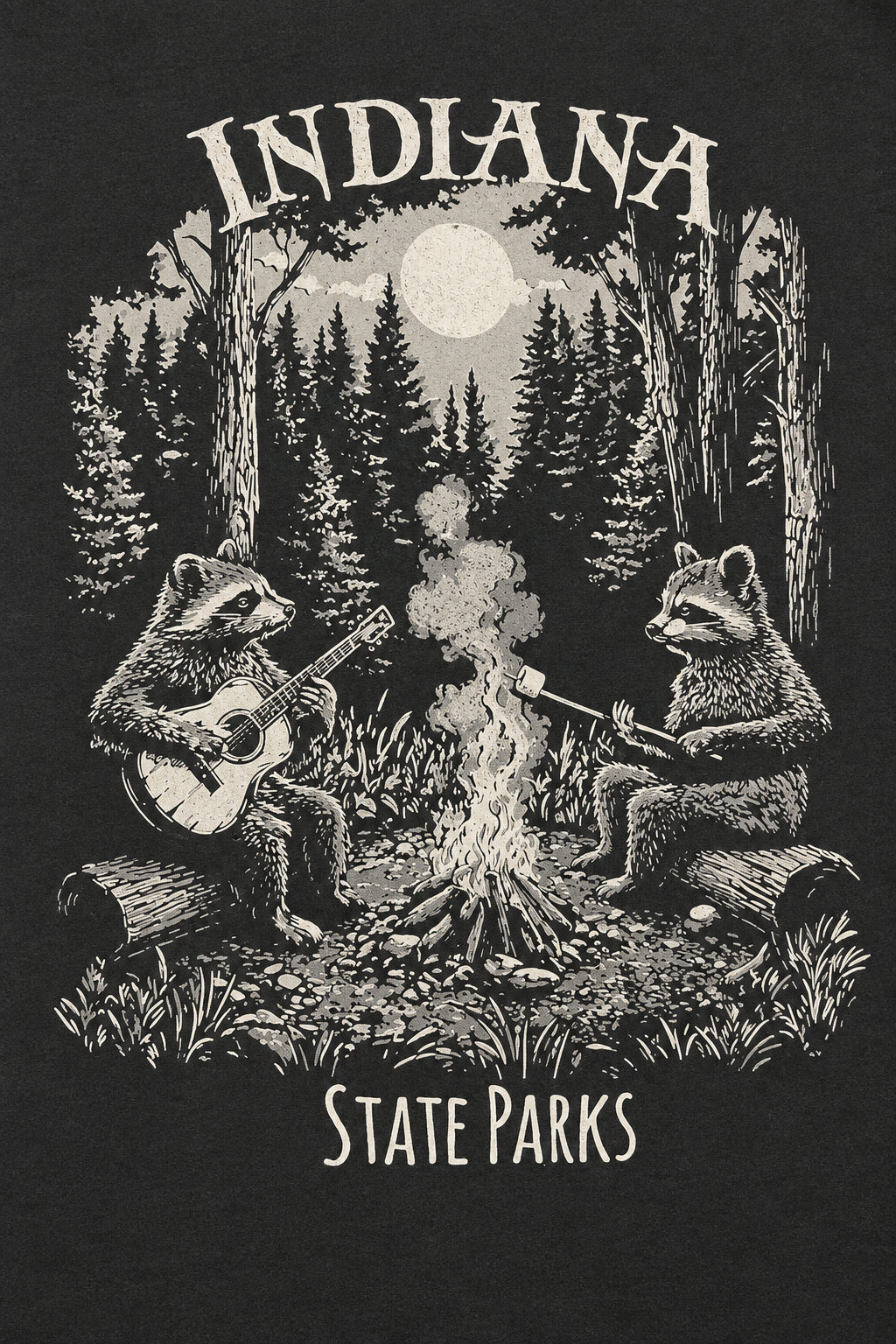 Creative State Apparel Campfire Raccoon T-Shirt