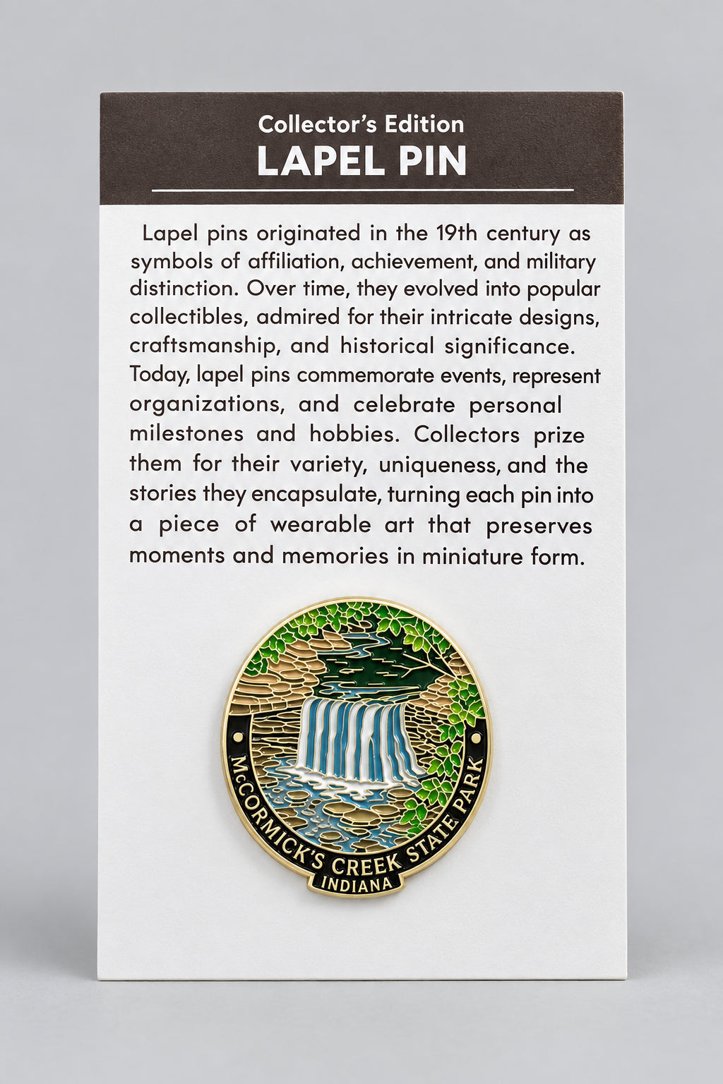 McCormick's Creek State Park Lapel Pin