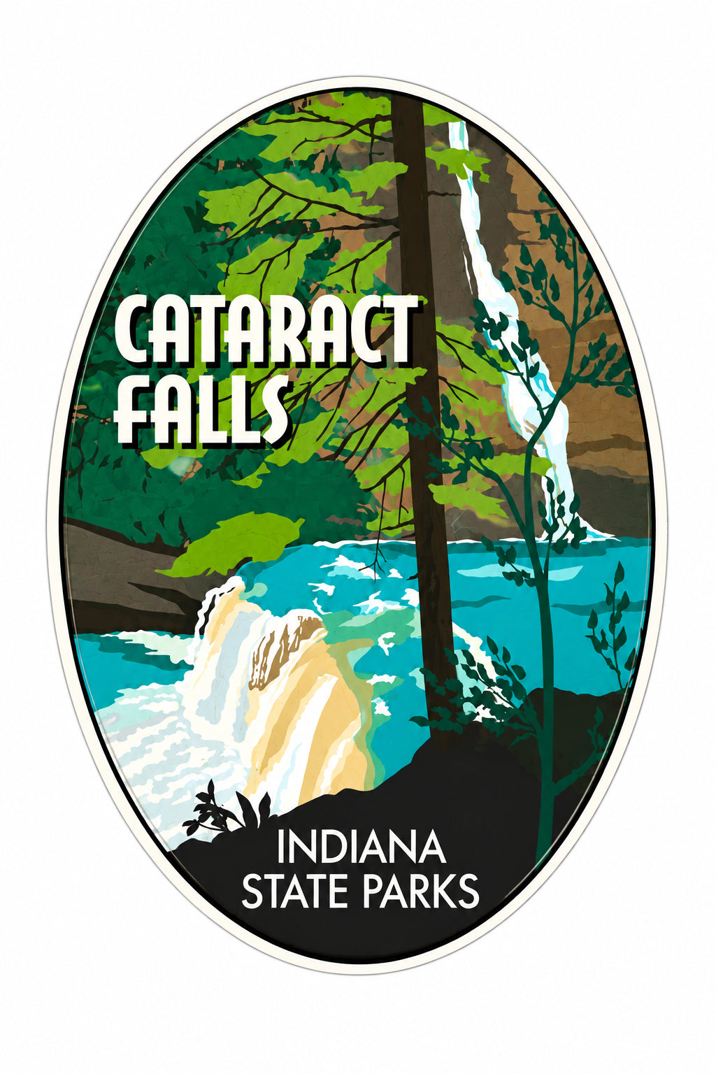sticker featuring cataract falls