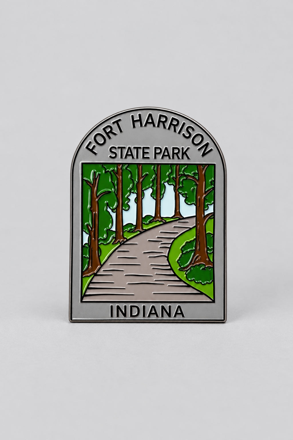 magnet featuring a paved trail at fort harrison state park 