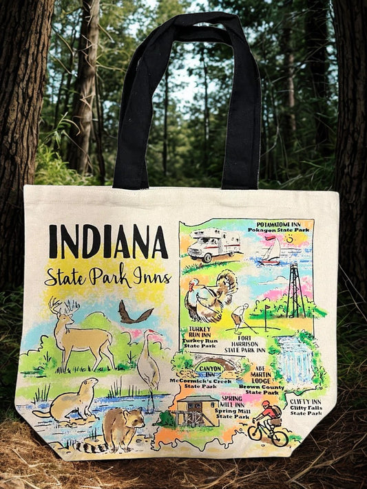 Indiana State Park Inns Canvas Tote Bag