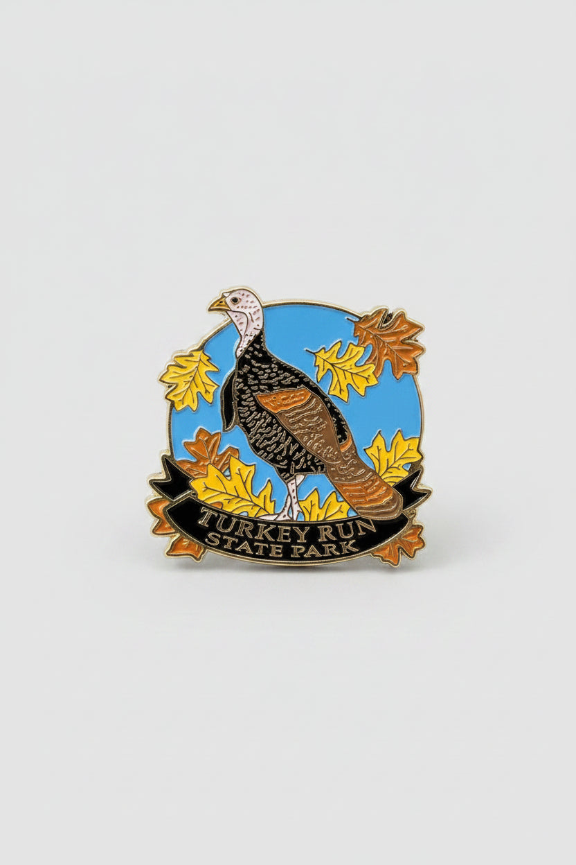 magnet with a turkey design on a white surface