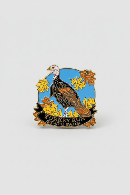 magnet with a turkey design on a white surface