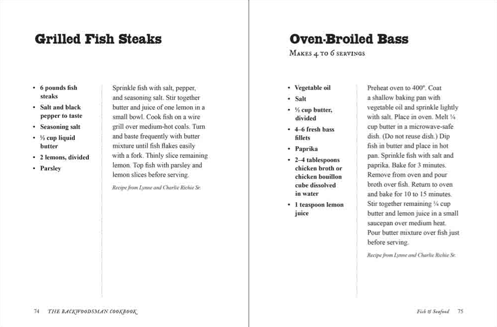 The Backwoodsman Cookbook
