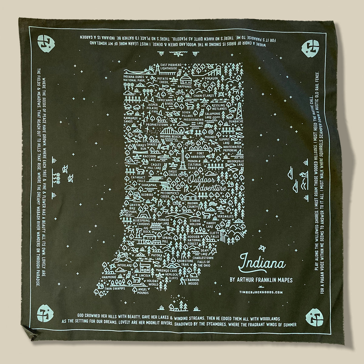Indiana State Parks Bandana