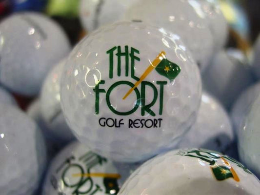image of golf balls with the fort golf resort text