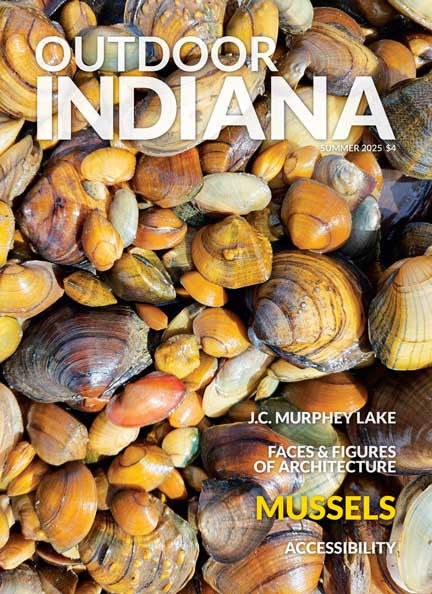 Magazine cover with a focus on mussels and text about J.C. Murphey Lake and architecture.